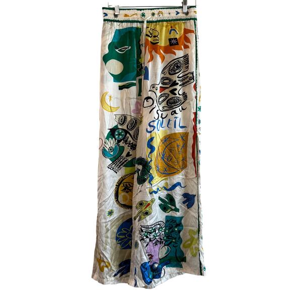 Alemais Soleil Silk Pants Ivory - Picture 6 of 12